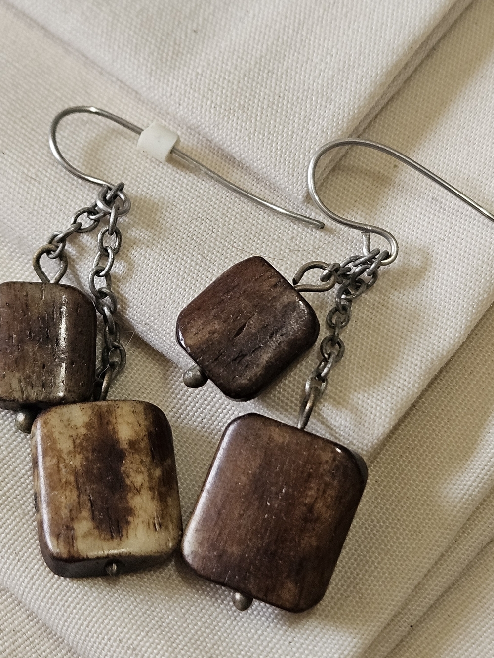 Women’s Brown Stone Bead Drop Earrings - Unbranded